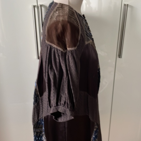 BCBGMAXAZRIA Multi colored Dress in Brown/Gold/Blue Size-Small/fits M/L NWT - Picture 6 of 13